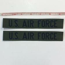 US Air Force Name Tape Strip Sew On Military Patches Lot Of 2 A35