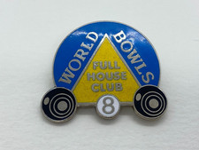 WORLD BOWLS FULL HOUSE CLUB 8 Vintage Enamel Pin Badge