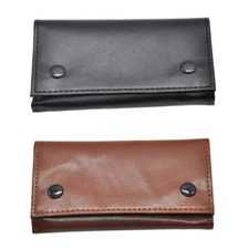 2-Pack PU Leather Tobacco Pouches - Brown & Black | Multifunctional Gift for Men