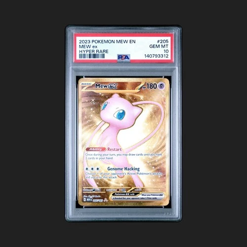 Pokemon 2023 Mew ex 205/165 Gold Hyper Rare 151 GEM MINT PSA 10