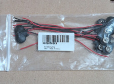 9V Battery Clip Snap Connector with Wire, Black, Nickel Contacts, Pack of 5