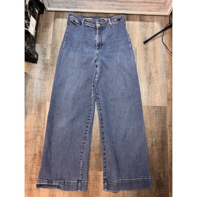 Pilcro The Skipper Wide Leg Jeans Medium Wash High Rise Denim Womens 29