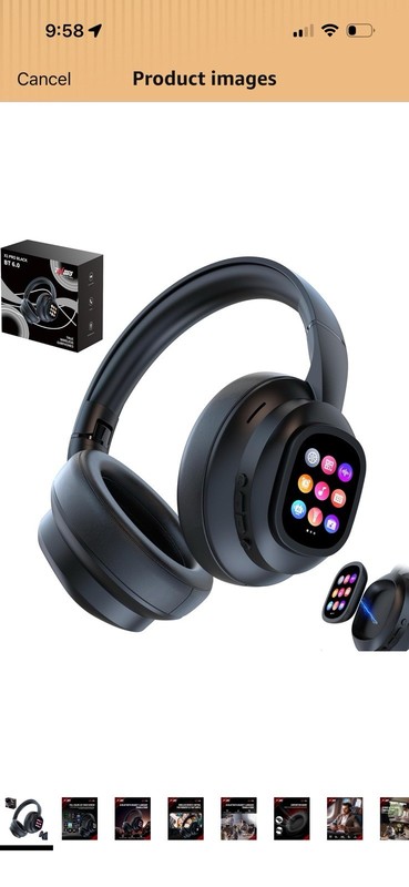 Ai Smart Headphones With Detached Screen