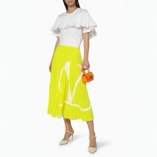 VALENTINO GARAVANI GO-LOGO PLEATED SKIRT XS NWT