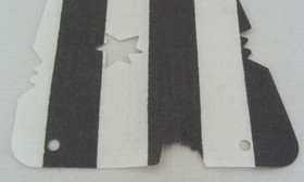 Lego Sail From 6289/6290 Red Beard Runner Gray & White Stripes Cannonball Holes