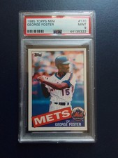 1985 Topps Mini #170 George Foster Psa 9 Mint Low Pop 2 Higher Mets