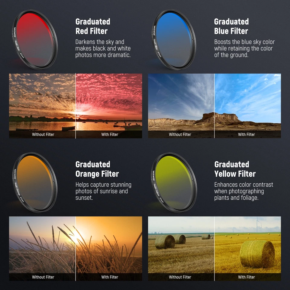 NEEWER FL-P4D 67mm Phone ND Filter Kit - CPL/ND32/Star/Grad for iPhone/Samsung - Image 3 of 4