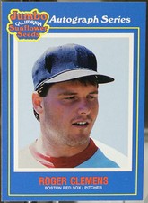 1990 Jumbo California Sunflower Seeds #18 Roger Clemens Baseball NM