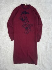 Vintage Disney x Uniqlo Minnie Mouse Sweater Dress Women’s Burgundy Size M