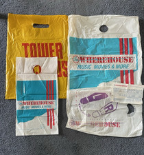 Vintage Record Store Bags   5-BAGS   See Description for Names
