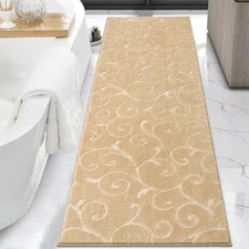 HEBE Bathroom Rugs Runner 70''x24'' Luxury Bath Mat Non Slip Long Bath Rugs f...