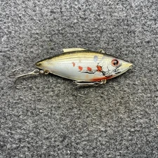 Bill Lewis Rat-L-Trap Vintage Lipless Brass Crankbait 1/2oz RT37 Bleeding Shiner