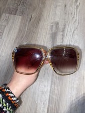 Vintage Foster Grant Lady Sunglasses 80s Oversized Chunky Brown