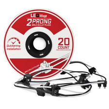 Wire Harness Roll 20 Count - 6" Spacing on Lead, 2-Prong Double Male Bullet Plug