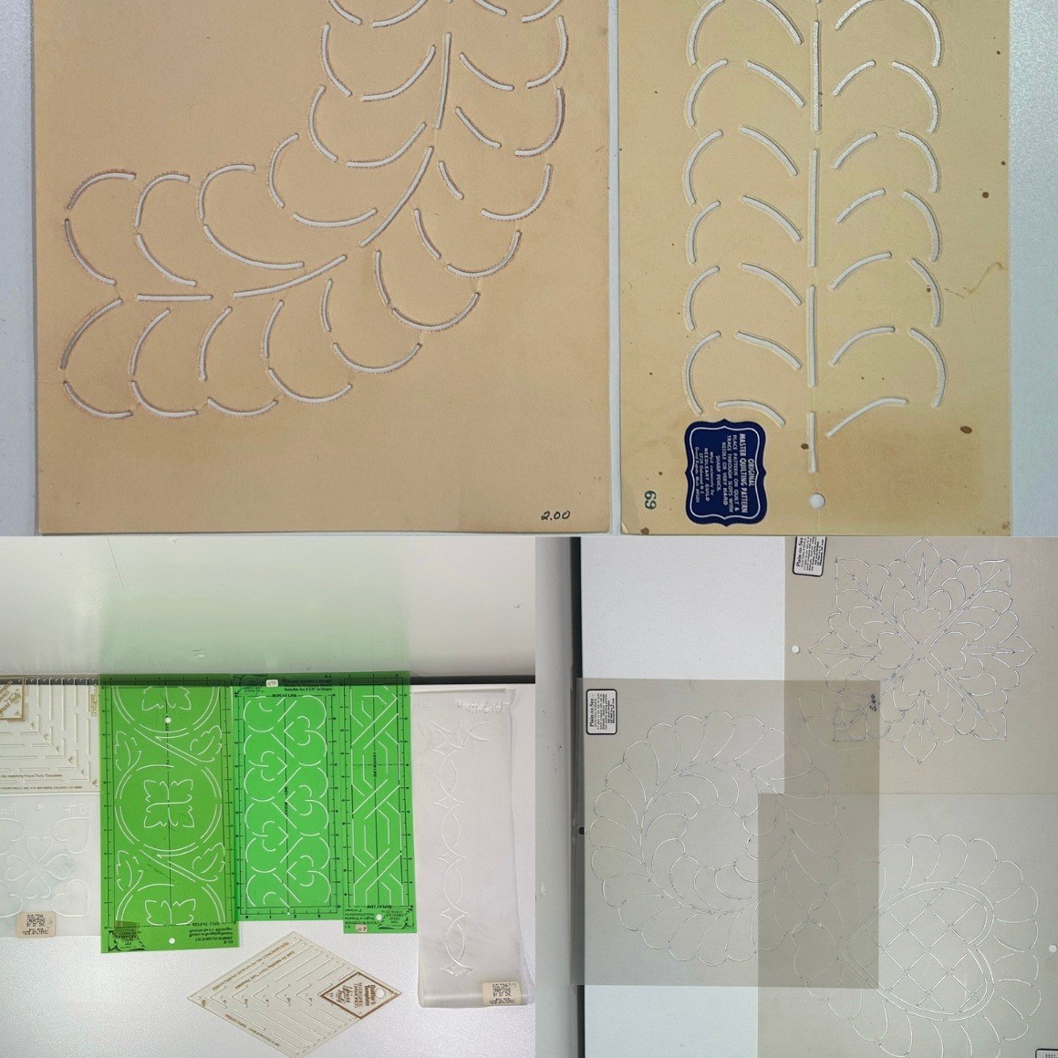 Lot of 13 Vintage Quilting Stencils Set Assorted Designs Sewing Needleart Guild