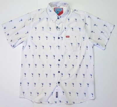 Dixxon Shirt Mens Large White Button Down Short Sleeve The Gnartini D-Lite