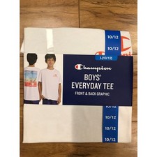 Champion Boy's 10/12 Soft Short Sleeve Everyday Chest Graphic Logo Tee