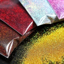 Glitter Dust Nail Make Up Hair Body Tattoo Slime Silver Gold Rosegold Holo Pink