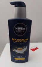 NIVEA Men Maximum Hydration 48-Hour Moisture Body Lotion for Dry Skin 16.9 Fl Oz