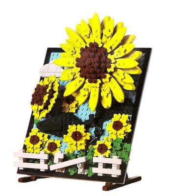 HELIANTHUS Sunflowers 666 PCS Teile 14+ Klemmbausteine Sonnenblumen Bausteine 3D