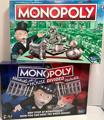 Hasbro Gaming Monopoly C1009 House Divided E8172 Games Shrink Wrapped New Qty 2