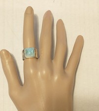 NEW 925 Sterling Silver Larimar Ring 9