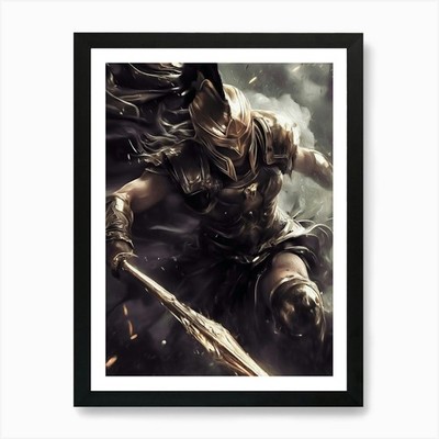 Sparta Krieger Kunstdruck gerahmt Wandbild Poster Leinwanddruck Bild