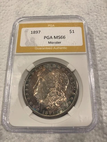 1897 Morgan Silver Dollar Coin MS 66 Monster
