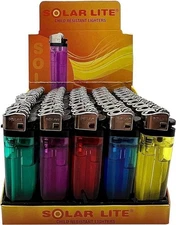 100ct Solar Disposable Lighters – Assorted Colors, Child Resistant, Wholesale