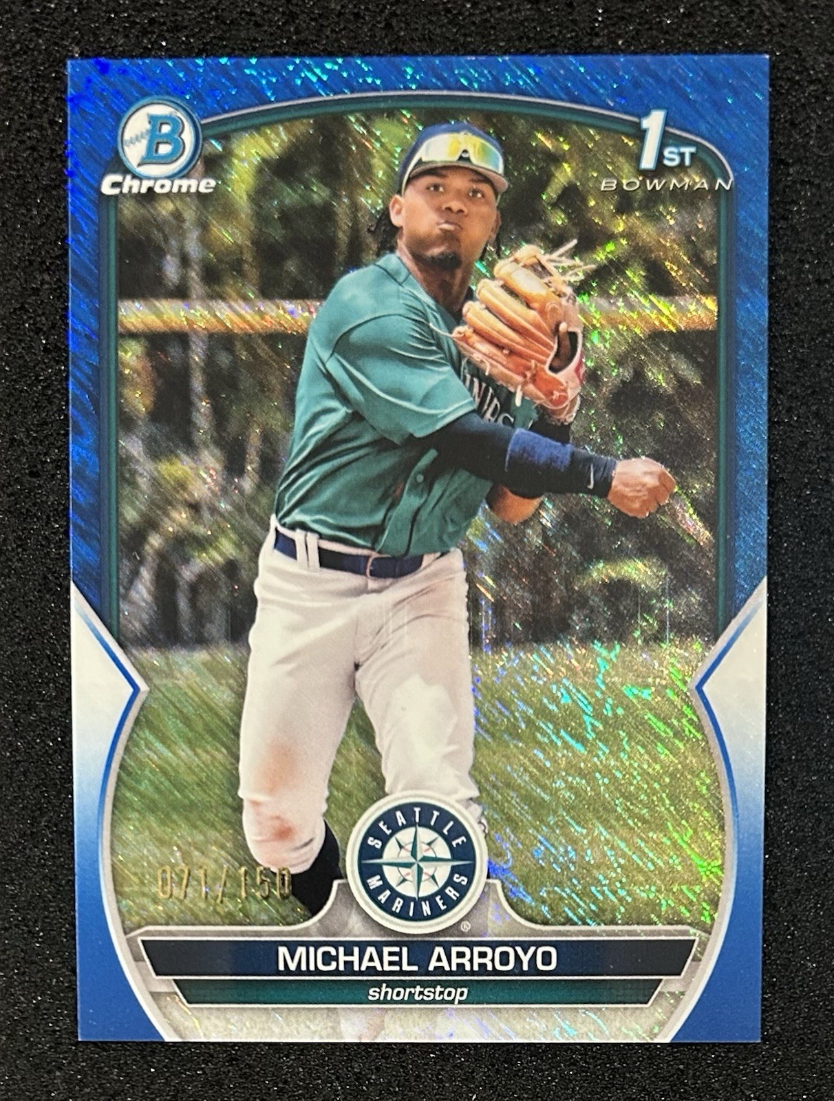2023 Bowman Chrome Prospects #BCP 63 Michael Arroyo Blue Shimmer Refractor /150