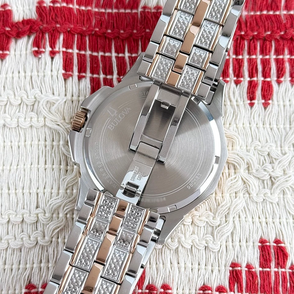 Bulova 98C133 Octava Men's Rose Gold Crystal Stainless Quartz Watch 41.5mm - Image 4 of 4