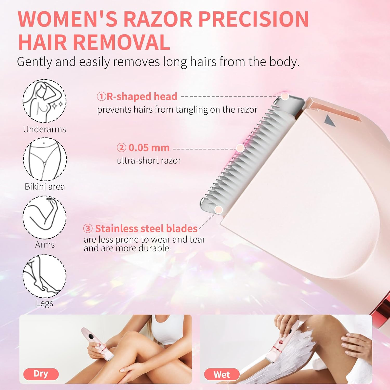 Rasoio Elettrico Donna 3 in 1 Cozary: Addio Peli, Benvenuta Morbidezza - 3