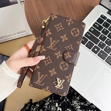 Luxury Advanced Wallet IPhone Case Brown Black Pink White