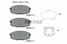 TEXTAR Bremsbelagsatz Scheibenbremse Q+ 2205203 für HYUNDAI OS KONA OSE OSI SUV