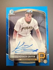 Konnor Griffin 2025 Bowman Chrome Mega Box Auto; Mojo Refractor Blue 112/150