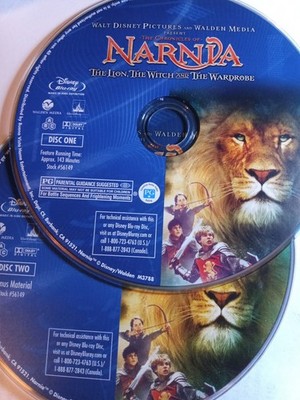 NARNIA LION WITCH WARDROBE 2DISC BLU RAY DISC ONLY USED FREESHIP NOTRACKING