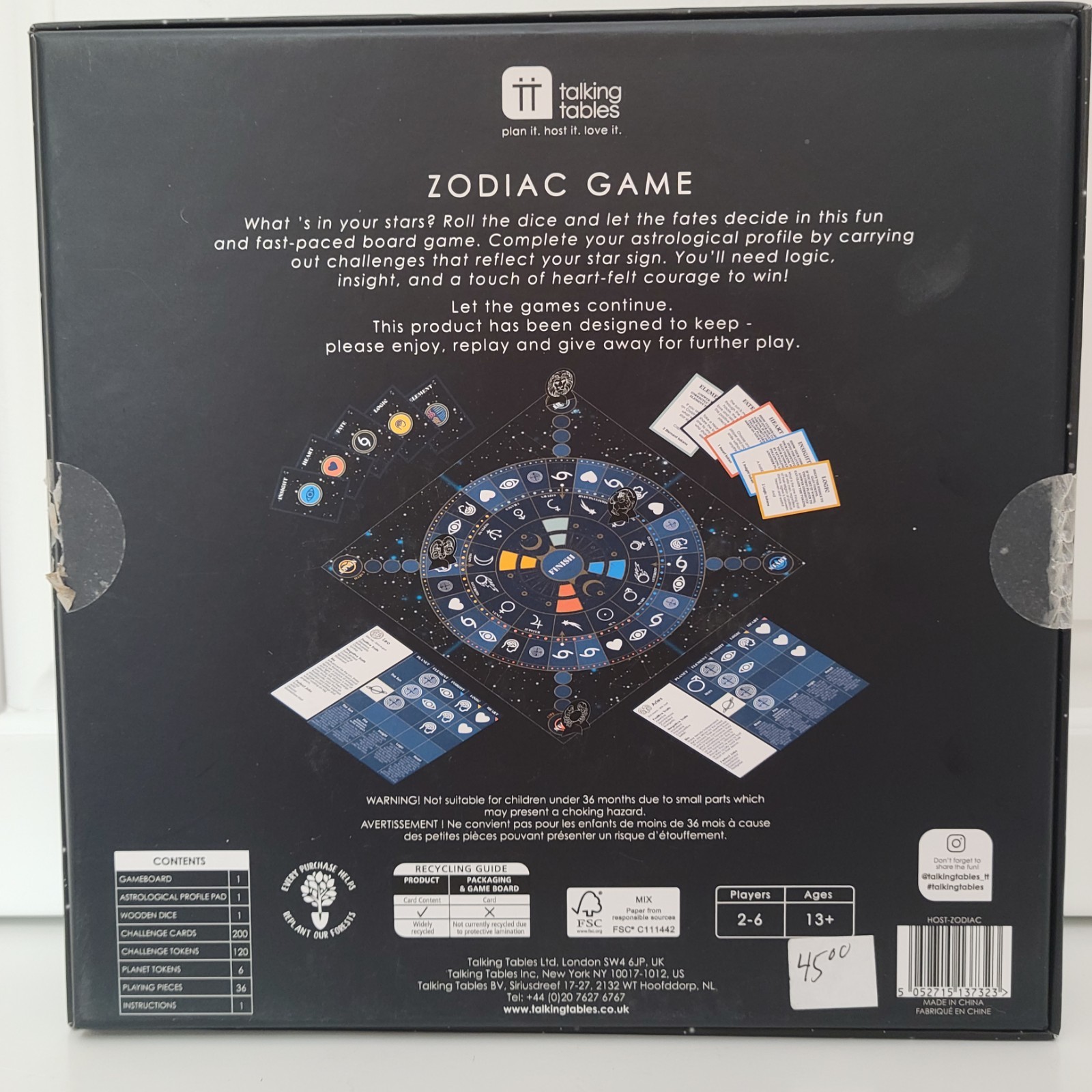Talking Tables Zodiac Board Game Star Sign for Astrology Gifts, Horoscope, 13+