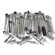 Mixed Tool Lot 31pc Craftsman Herbrand Pittsburgh Ratchets Breaker Bars 20lbs