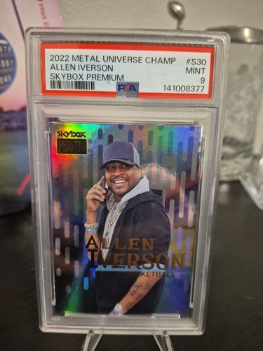 2022 Skybox Metal Universe Champions Skybox Premium Allen Iverson #S-30 PSA 9