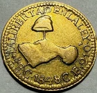 MEXICO (1/2) Medio Escudo 1848 C-CE (Culiacan) - Km-378 - Tiny Gold Coin - RARE!