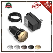 Garbage Disposal Air Switch Kit Champagne Bronze Universal Sink Button UL Listed