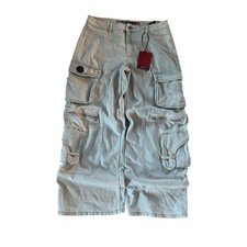Southpole Cargo Baggy Jeans Light Wash Wide Leg Y2K Denim Size 9/29