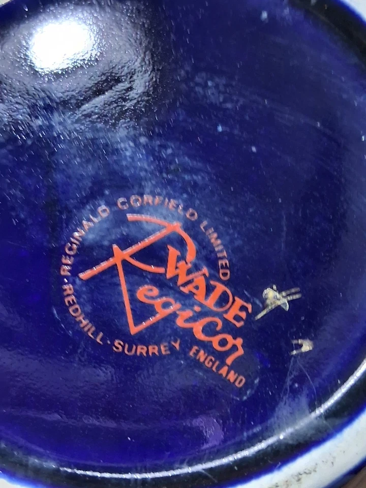 Jarra de whisky escocés Wade Regicor Grant’s en azul cobalto Foto 2 de 4