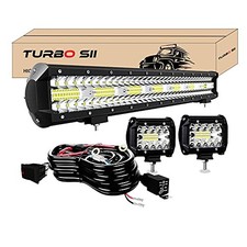- 20 Inch LED Light Bar 420W Triple Row 42000LM Spot Flood Combo Offroad