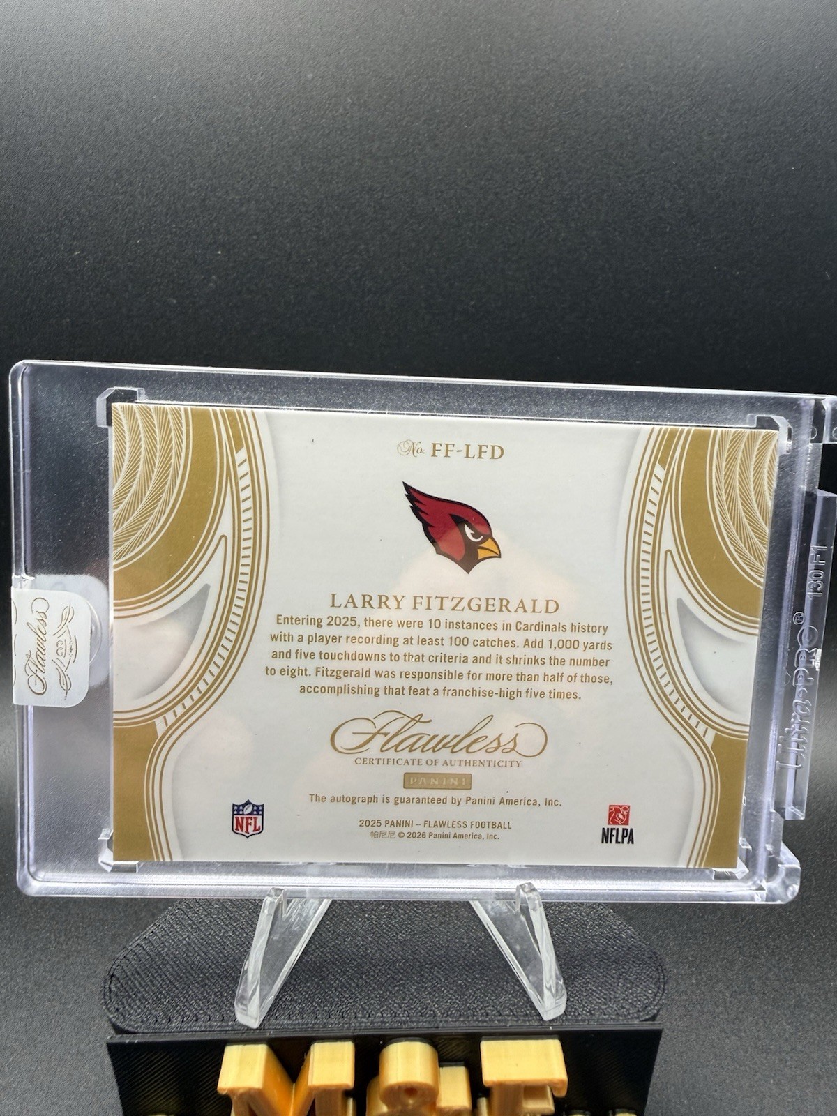 2025 Panini Flawless Larry Fitzgerald Flyers Ruby Auto Autograph #/15 Cardinals view 7