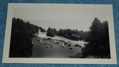 Vtg 1942 Photo View of Swimming Pool At Grand Hotel Mackinac Island Michigan