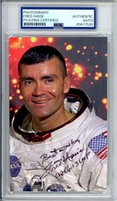 APOLLO 13 ASTRONAUT FRED HAISE SIGNED PHOTO PORTRAIT PSA DNA AUTOGRAPHED NASA