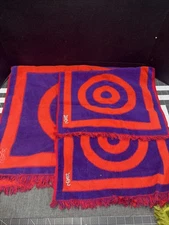 Vintage set Fieldcrest x Yves Saint Laurent YSL cotton logo geometric towel Set
