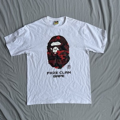 A Bathing Ape BAPE x Faze Clan Tee Shirt White Size XL