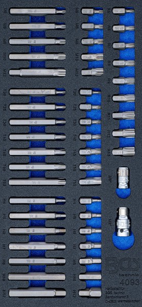 "Bgs 49X Bit-Satz T-Profil Torx Ribe Xzn Innensechskant Bits Nuss 3/8\" 1/2\" Modul"-image